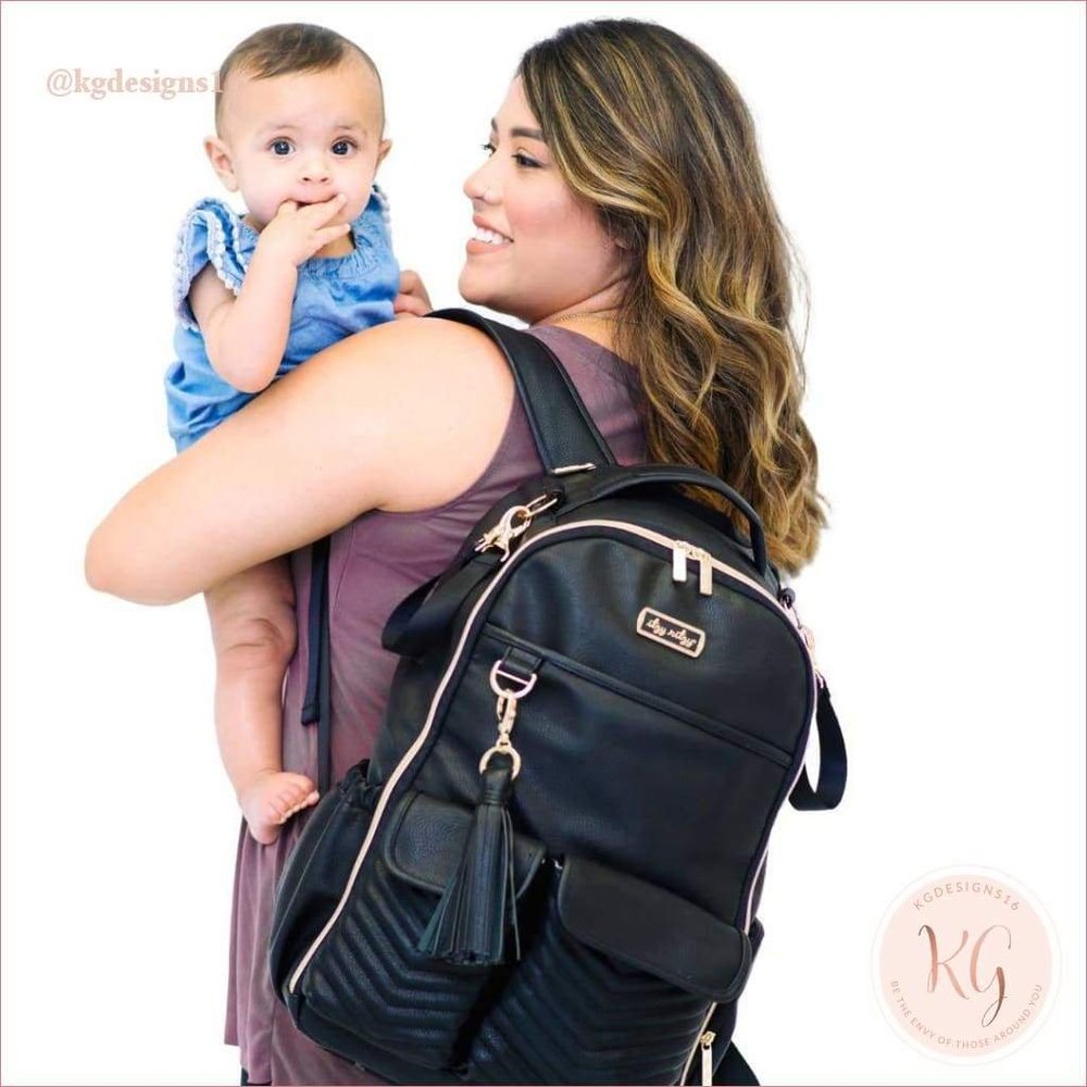 Itzy Ritzy Jetsetter Black Boss Backpack Diaper